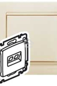 Розетка Legrand 774130 RJ45 Valena 1 выход Кат.5e UTP (слоновая кость) монтаж на захватах