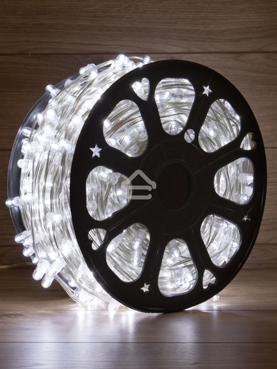 Гирлянда «LED Клип-лайт» 12 V, прозрачный ПВХ, 150 мм, цвет диодов Белый Flashing (Белый)
