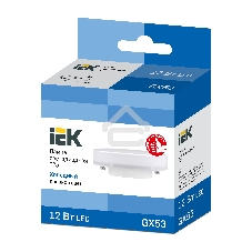 Лампа светодиодная Iek LLE-T80-12-230-65-GX53 ECO T75 таблетка 12Вт 230В 6500К GX53