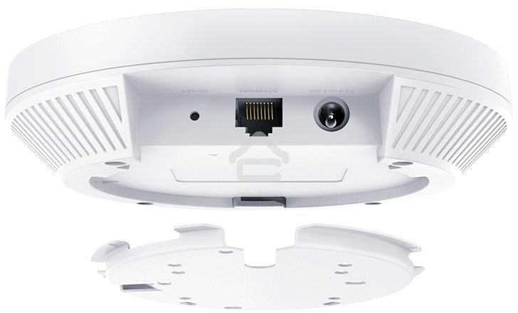 Потолочная точка доступа TP-Link EAP653 AX3000 Ceiling Mount Dual-Band Wi-Fi 6 Access Point, 1?1Gbps RJ45 Port, 574Mbps at2.4 GHz + 2402 Mbps at 5 GHz, 802.3at POE, 2?Internal Antennas