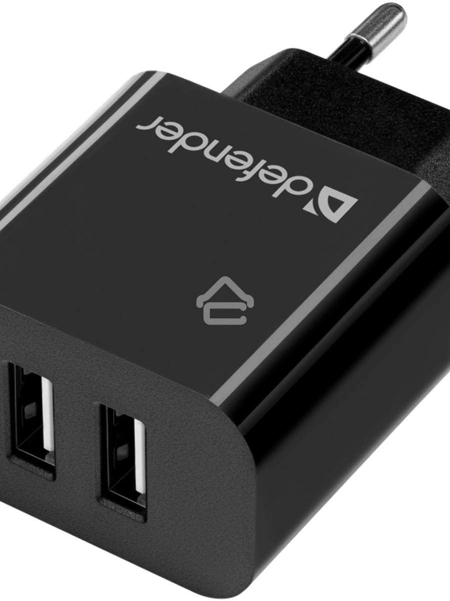 Сетевой адаптер Defender UPC-21 2xUSB,5V/2.1А кабель microUSB