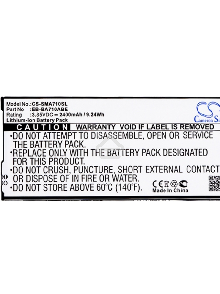 Аккумулятор CameronSinoCS-SMA710SL EB-BA710ABE для Samsung Galaxy A7 (2016) SM-A7103.85V / 2400mAh / 9.24Wh