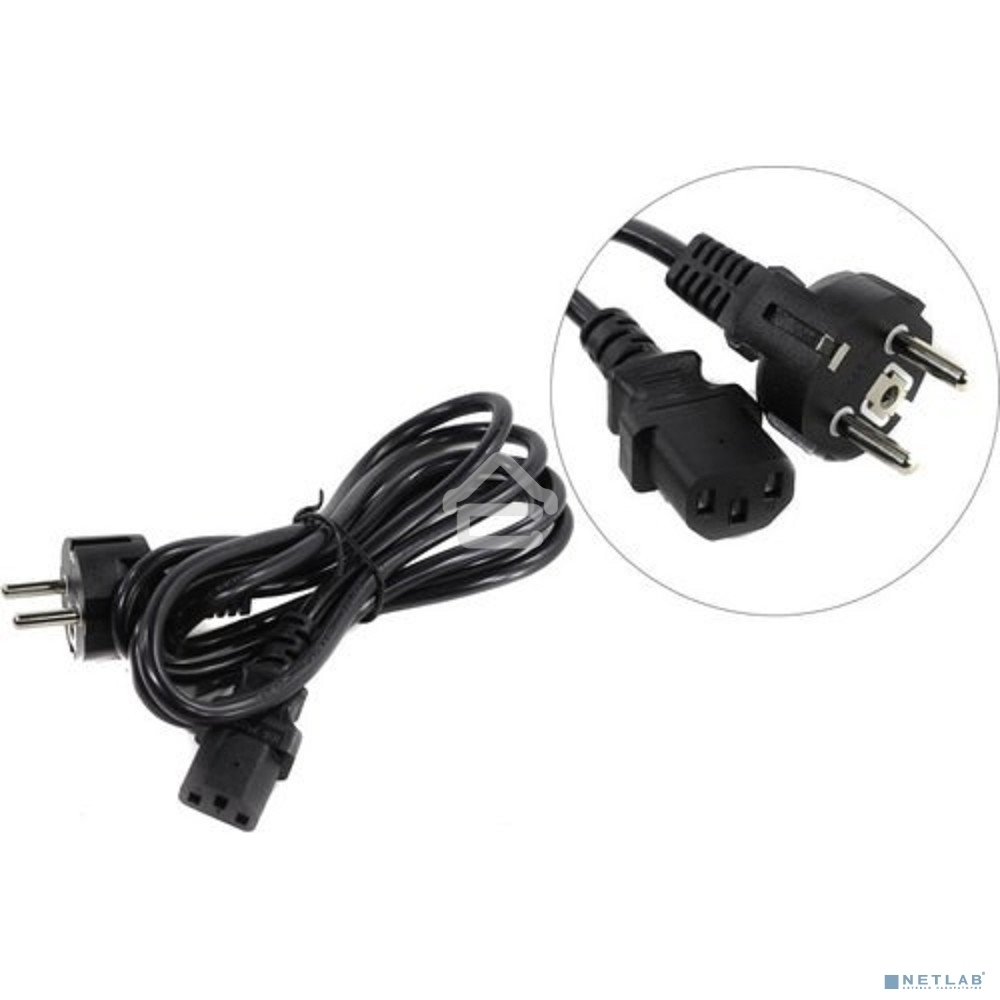 Кабель питания ExeGate Special PC-1,8S (Евровилка Schuko->С13) 3*0.75мм2, CCA, черный, 1.8м.