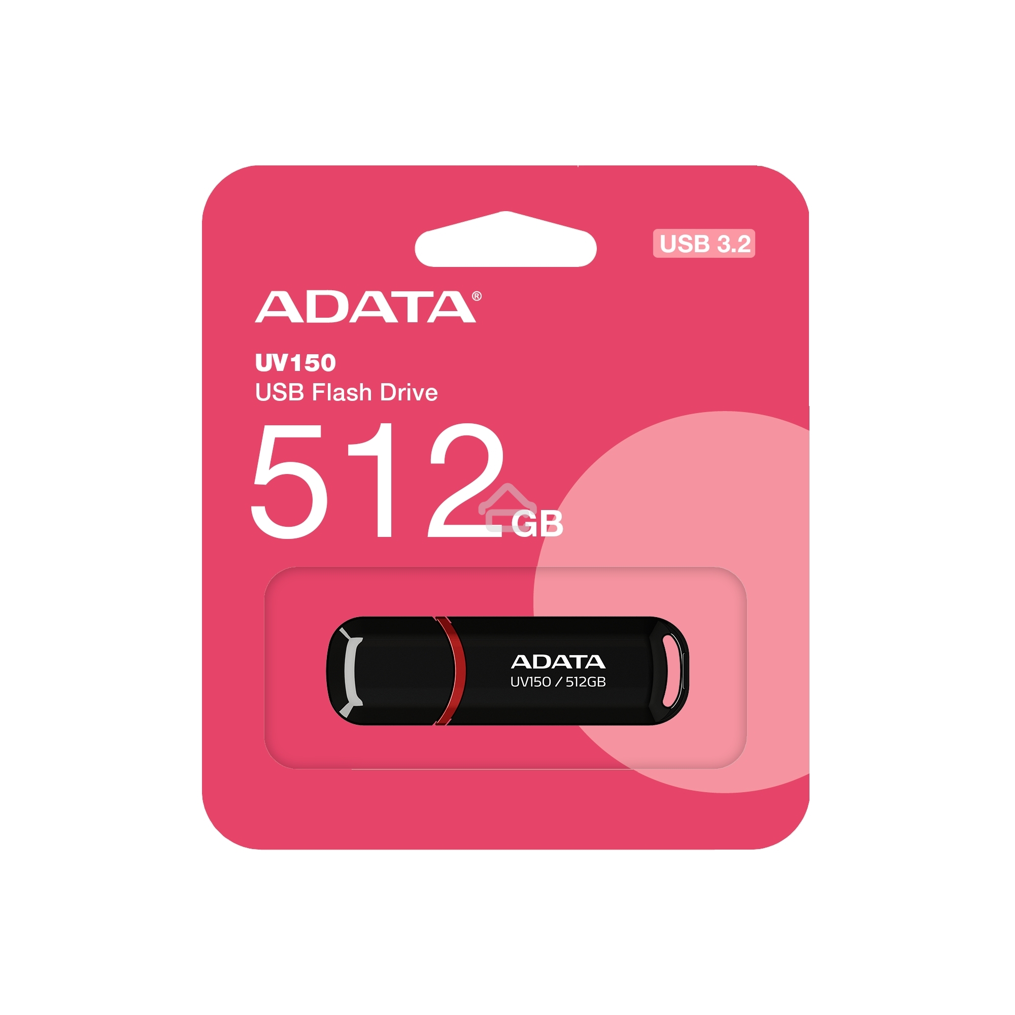 Флешка USB R/W 512GB A-DATA UV150, USB 3.2, Черный