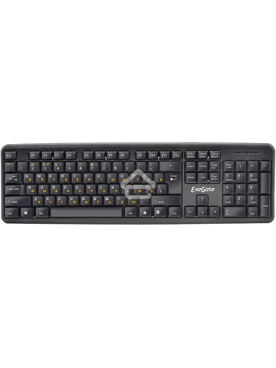 Клавиатура ExeGate Professional Standard LY-331L2 (USB, полноразмерная, влагозащищенная, 104кл., Enter большой, длина кабеля 2,2м, черная, Color Box)