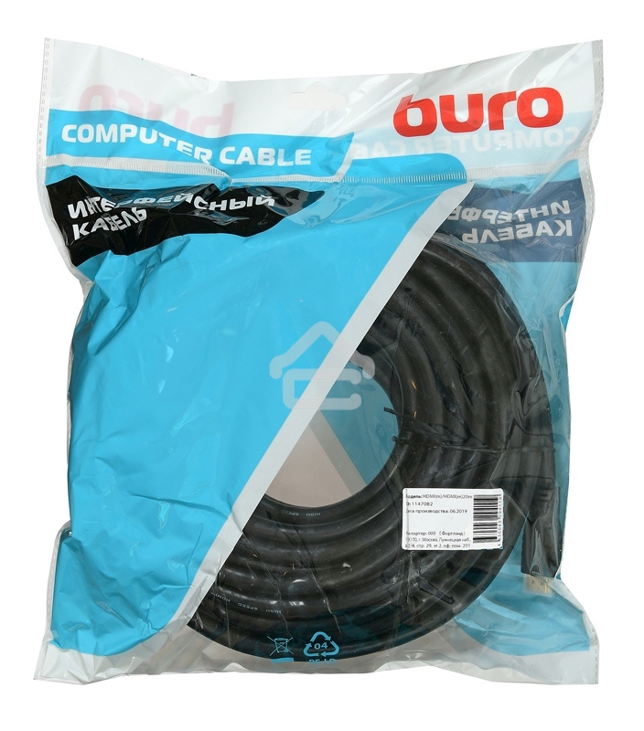 Кабель аудио-видео Buro HDMI (m)/HDMI (m) 20м. позолоченные контакты черный BHP HDMI 2.0-20