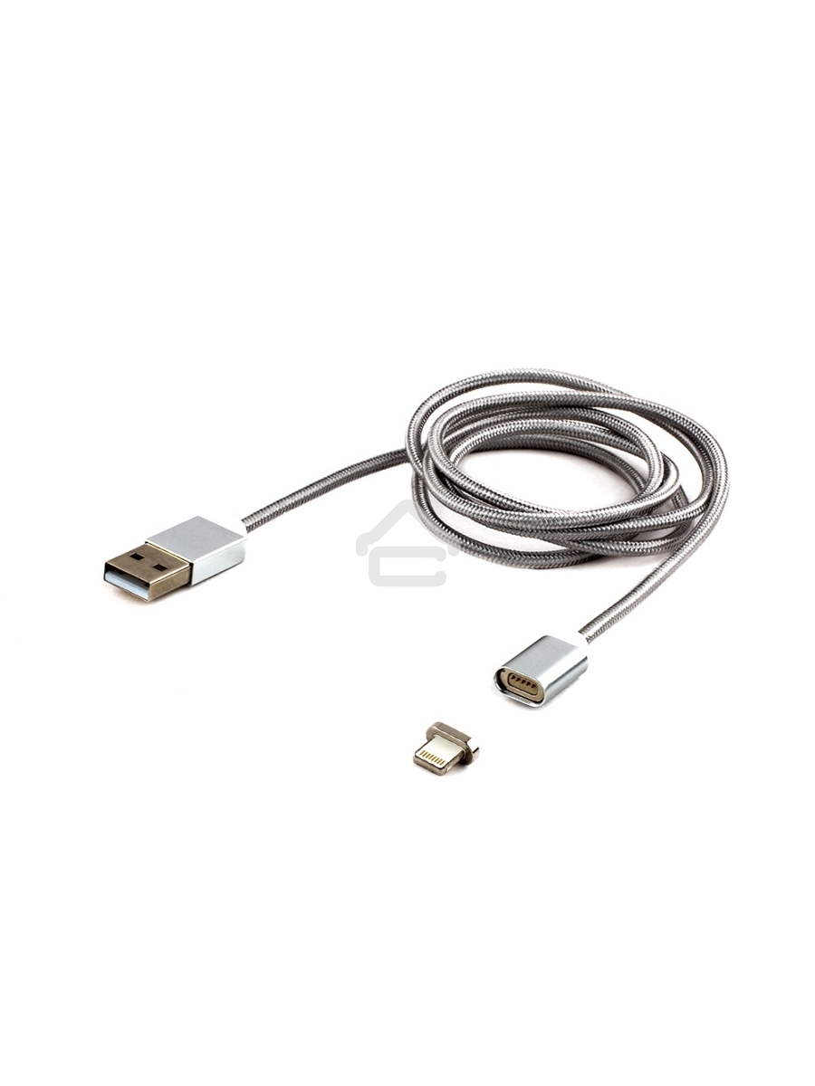 Кабель Cablexpert магнитный USB 2.0 CC-USB2-AMLMM-1M, AM/ iPhone lightning, магнитный кабель, 1м, алюминиевые разъемы, коробка