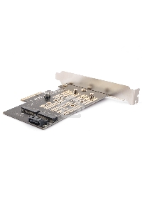 Адаптер AgeStar AS-MC02  PCI-E для M.2 SATA SSD+M.2 NVME SSD Card