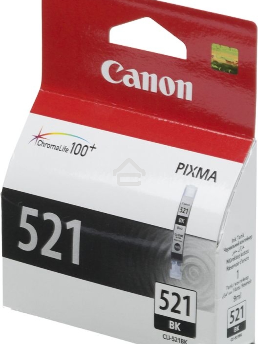 Картридж струйный CLI-521Bk (2933B004) черный (9 мл.) для Canon Pixma iP3600, 4600, MP540 ,MP620, MP630, MP980