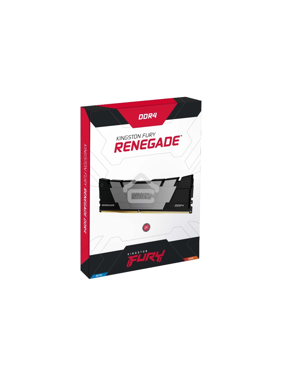 Оперативная память Kingston Fury Renegade, DDR4, 32GB (2x16GB), 3200MHz, CL16, DIMM, с радиаторами, серый/черный