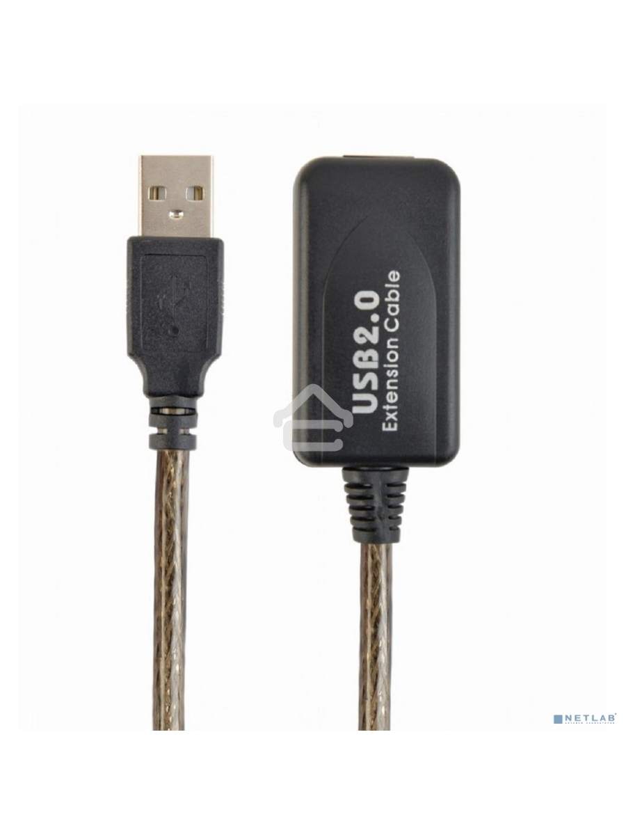 Кабель удлинитель USB 2.0 активный Cablexpert UAE-01-15M, AM/AF, 15м
