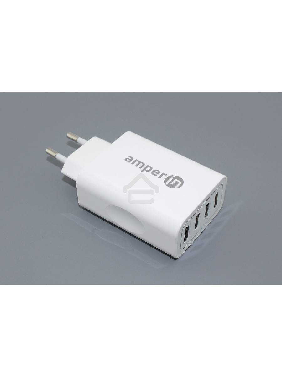 Блок питания (сетевой адаптер) Amperin 4-port USB*5V 2.4A (YDS-TC028-4-0-0), белый