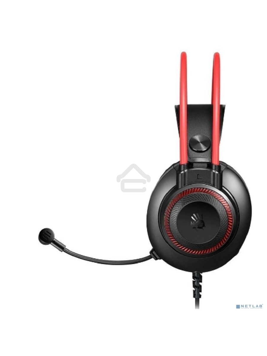 Наушники с микрофоном A4Tech Bloody G200S черный/красный 2м мониторные USB оголовье (G200S USB/ BLACK +RED)