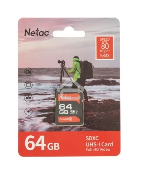 Флеш карта SDHC 64GB Netac Class 10 UHS-I U1 P600 [NT02P600STN-064G-R]