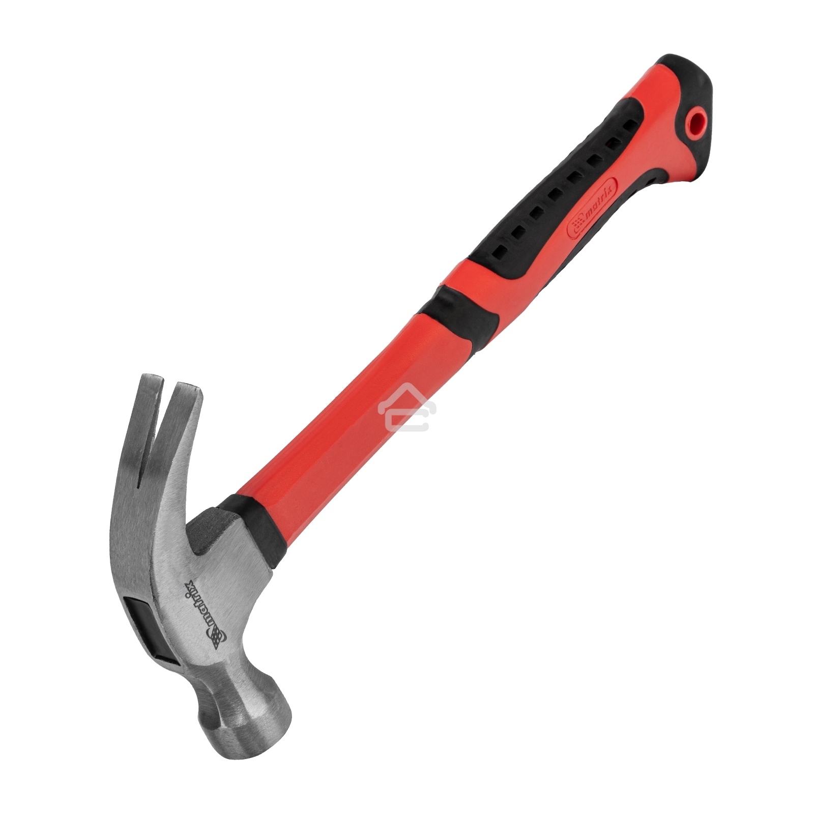 Молоток-гвоздодер Matrix 450 г, боек 27 мм, фибергласовая обрезиненная рукоятка