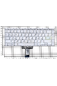 Клавиатура для ноутбука Asus K413JA серебристая с подсветкой