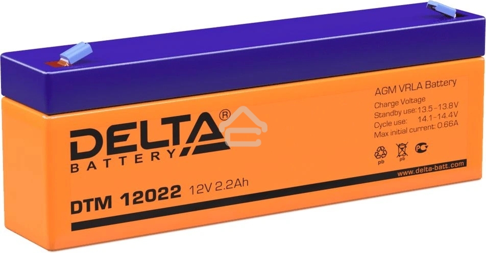 Батарея Delta DTM 12022 (12V, 2.2Ah)