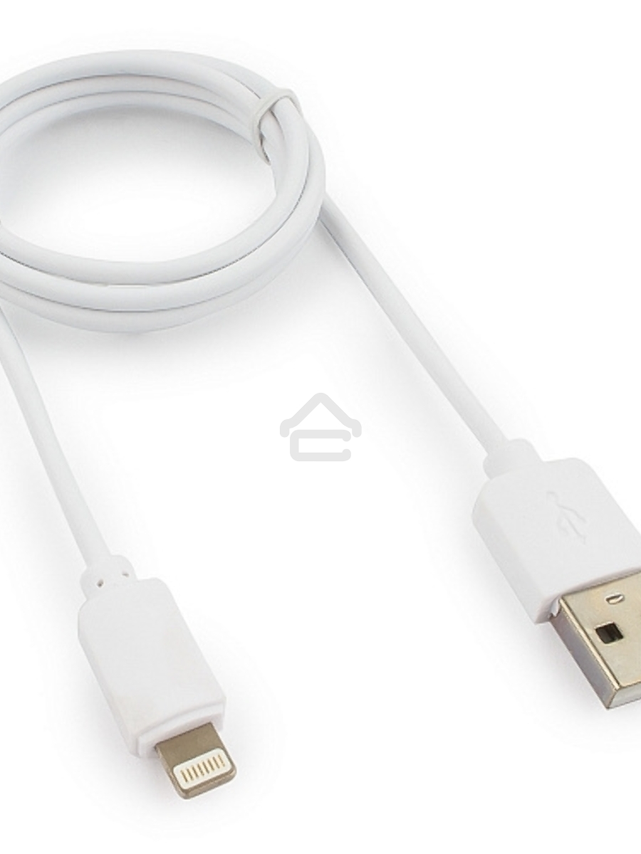 Кабель USB Гарнизон GCC-USB2-AP2-1M-W AM/Lightning, для iPhone5/6/7, IPod, IPad, 1м, белый, пакет