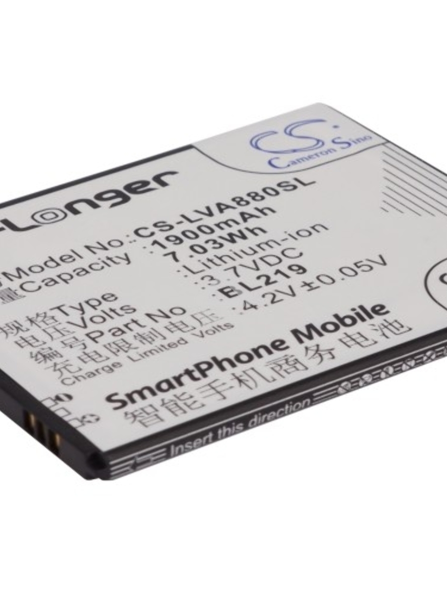 Аккумулятор CameronSinoCS-LVA880SL BL219 для Lenovo A916 3.7V / 1900mAh / 7.03Wh