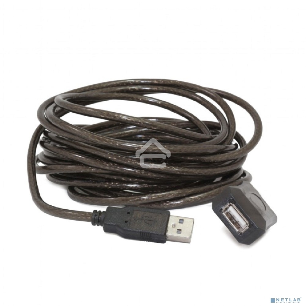 Кабель-удлинитель USB2.0 активный Cablexpert UAE-01-15M, AM/AF, 15м