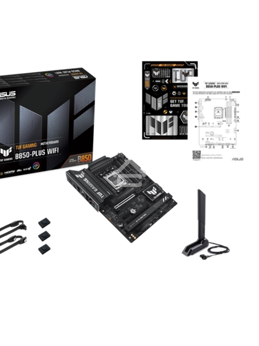 Материнская плата ASUS TUF GAMING B850-PLUS WIFI, Socket AM5, AMD B850, 4xDDR5, 4xSATA, 3xM.2, 1xPCIe 5.0 x16, 1xPCIe 4.0 x16, 2xPCIe 4.0 x1, 1xHDMI, 1xDP, 1x 2.5Gb LAN, Wi-Fi 7, 3xUSB-A 10Gbps, 4xUSB-A 5Gbps, 1xUSB-C 20Gbps, 2xUSB-A 2.0, 5x3.5 мм, 7.1, A