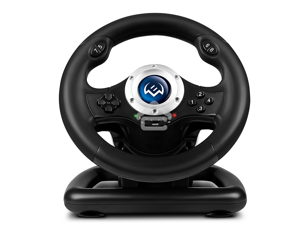 Руль SVEN GC-W500 (педали, вибро, скоба, лепестки, D-pad, 10 кл, резин. вставки, PC/Xinput)