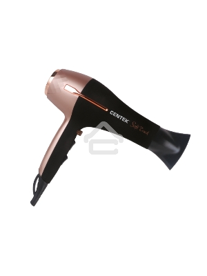Фен Centek CT-2242 (РОЗОВОЕ ЗОЛОТО+черный) 2000Вт, 2 скорости, 3 режима, холодный обдув, Soft Touch