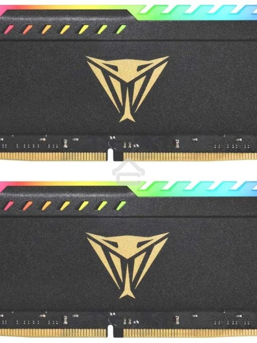 Оперативная память Patriot Viper Steel, DDR4, 32GB (2x16GB), 3600MHz, CL20, DIMM, с радиатором, RGB, черный