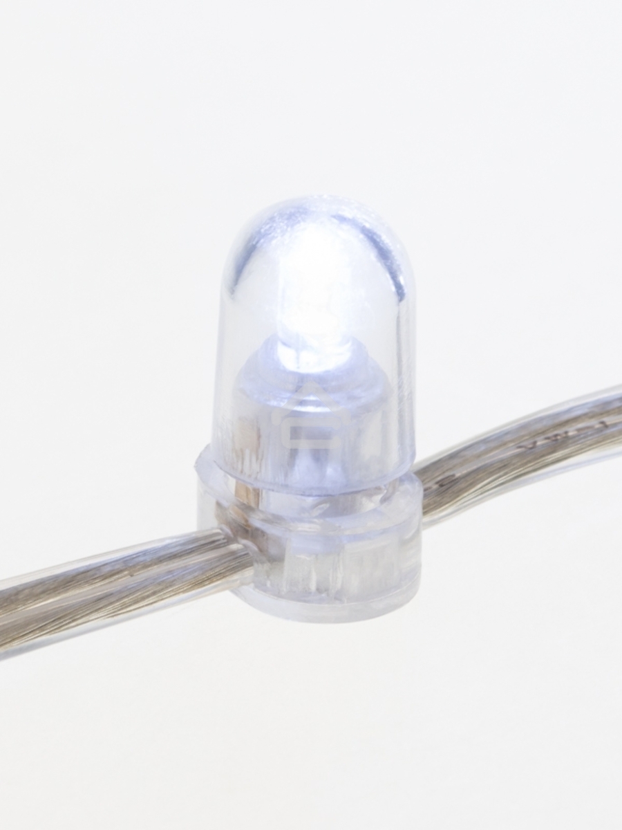 Гирлянда «LED Клип-лайт» 12 V, прозрачный ПВХ, 150 мм, цвет диодов Белый Flashing (Белый)