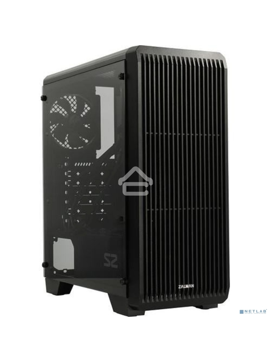 Компьютерный корпус MidiTower Zalman S2 TG TEMPERED GLASS WINDOW black (ATX, mATX, Mini-ITX, USB2.0 x2, USB3.0x1, без БП) (S2 TG)