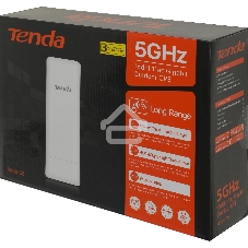 Наружная гигабитная точка доступа Tenda O6, 5 ГГц, до 867 Мбит/с, антенна 1x16dBi, IP65, PoE, LAN 1x1 Gbит/с