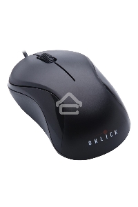 Мышь проводная Oklick 115S черный, 1200 dpi, USB, кнопки - 3