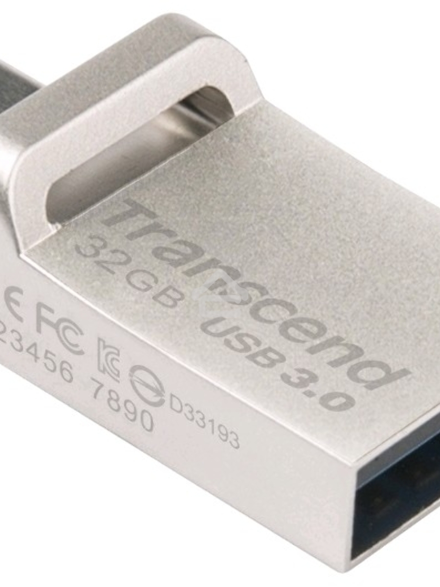 Флеш диск Transcend 32GB JetFlash 880, USB 3.0 OTG ,Металл