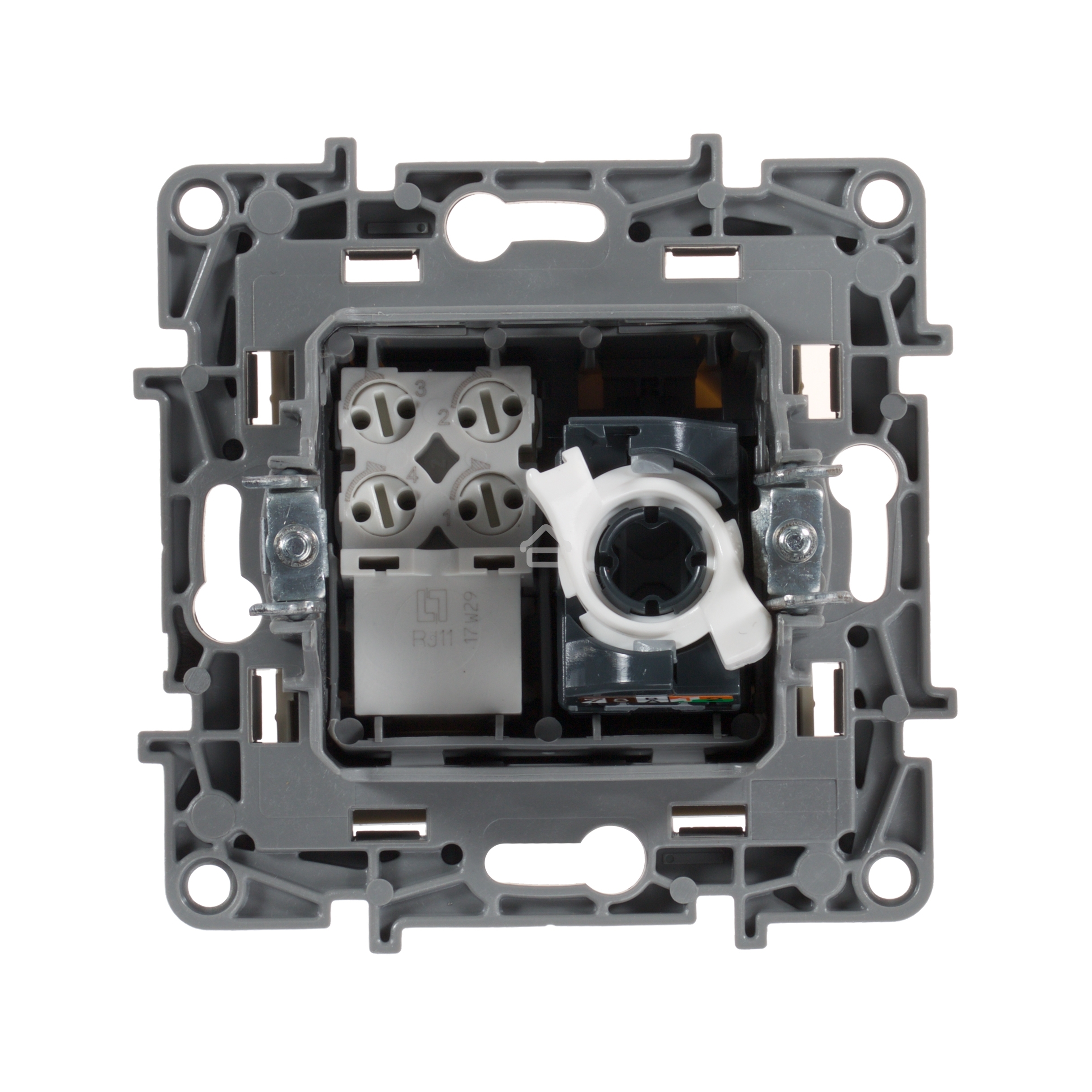 Розетка RJ11+RJ45 к. 5 UTP, сл. кость ETIKA Розетка RJ11+RJ45 к. 5 UTP, сл. кость
