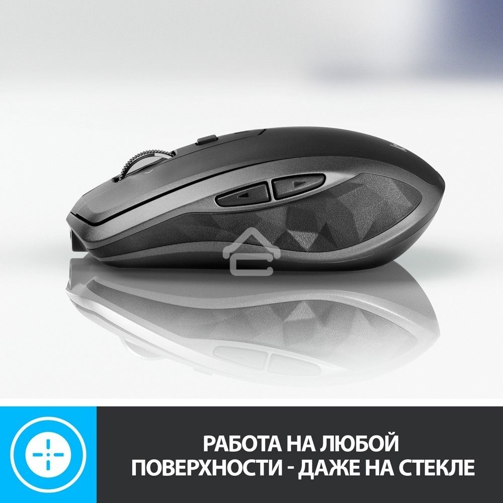 Мышь беспроводная Logitech MX Anywhere 2S графитовый, 4000 dpi, радиоканал, Bluetooth, USB, кнопки - 7