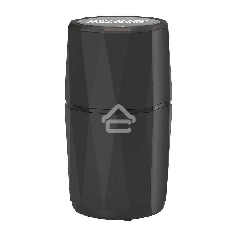 Кофемолка Willmark WCG-388 200 Вт, 100 г., прозрачная крышка, ротационный нож, черный