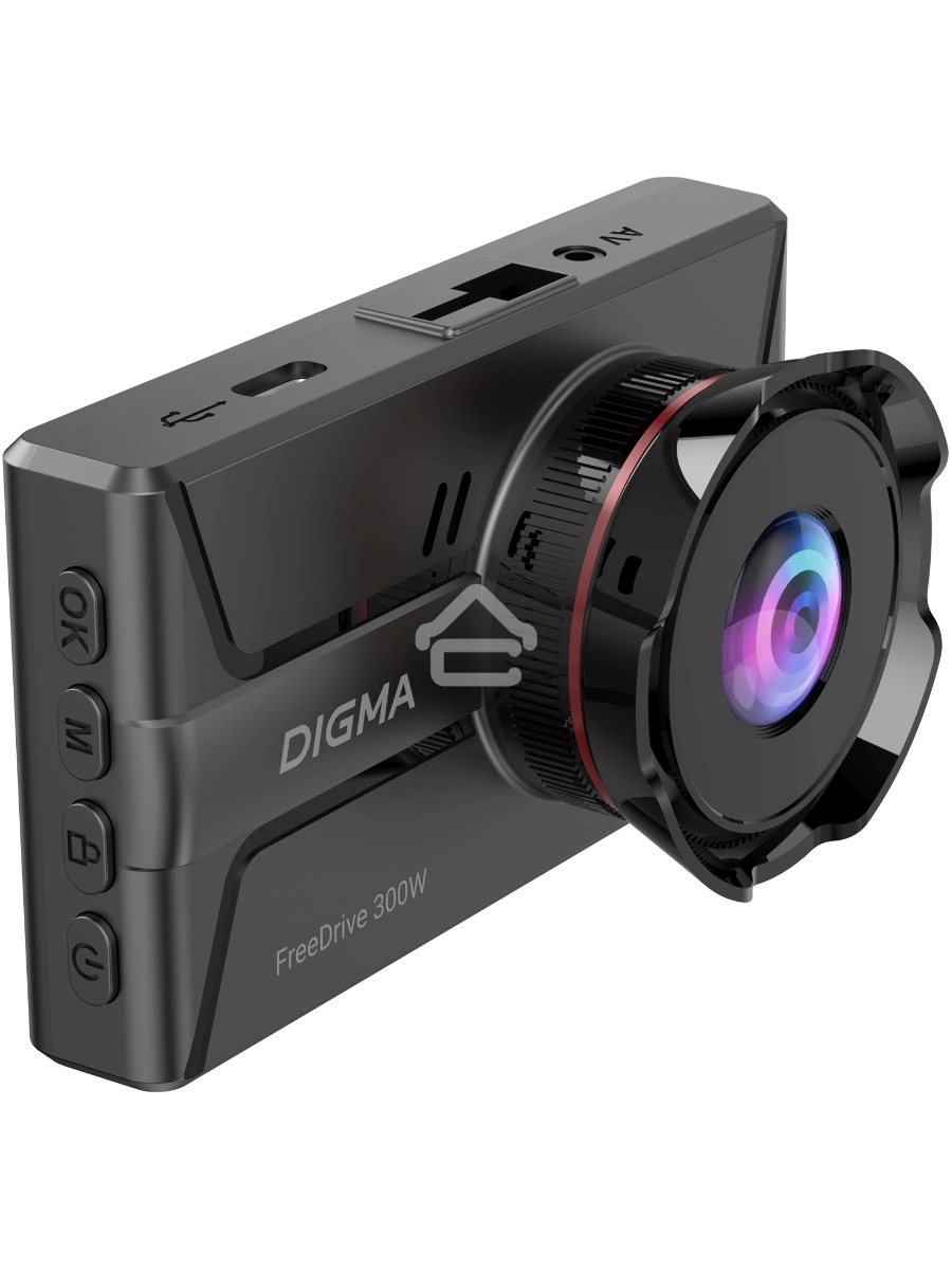 Видеорегистратор Digma FreeDrive 300W черный 4Mpix 1400x2560 130гр.