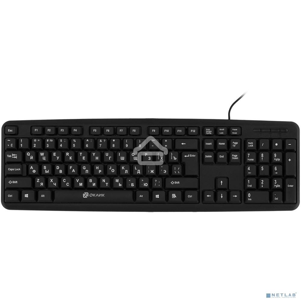 Клавиатура проводная Oklick 180M черный USB