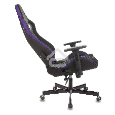 Кресло игровое Knight OUTRIDER черный/фиолетовый ромбик эко.кожа с подголов. крестовина металл