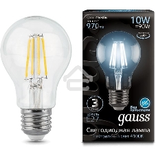 Лампа светодиодная Gauss Filament А60 E27 10Вт 4100К