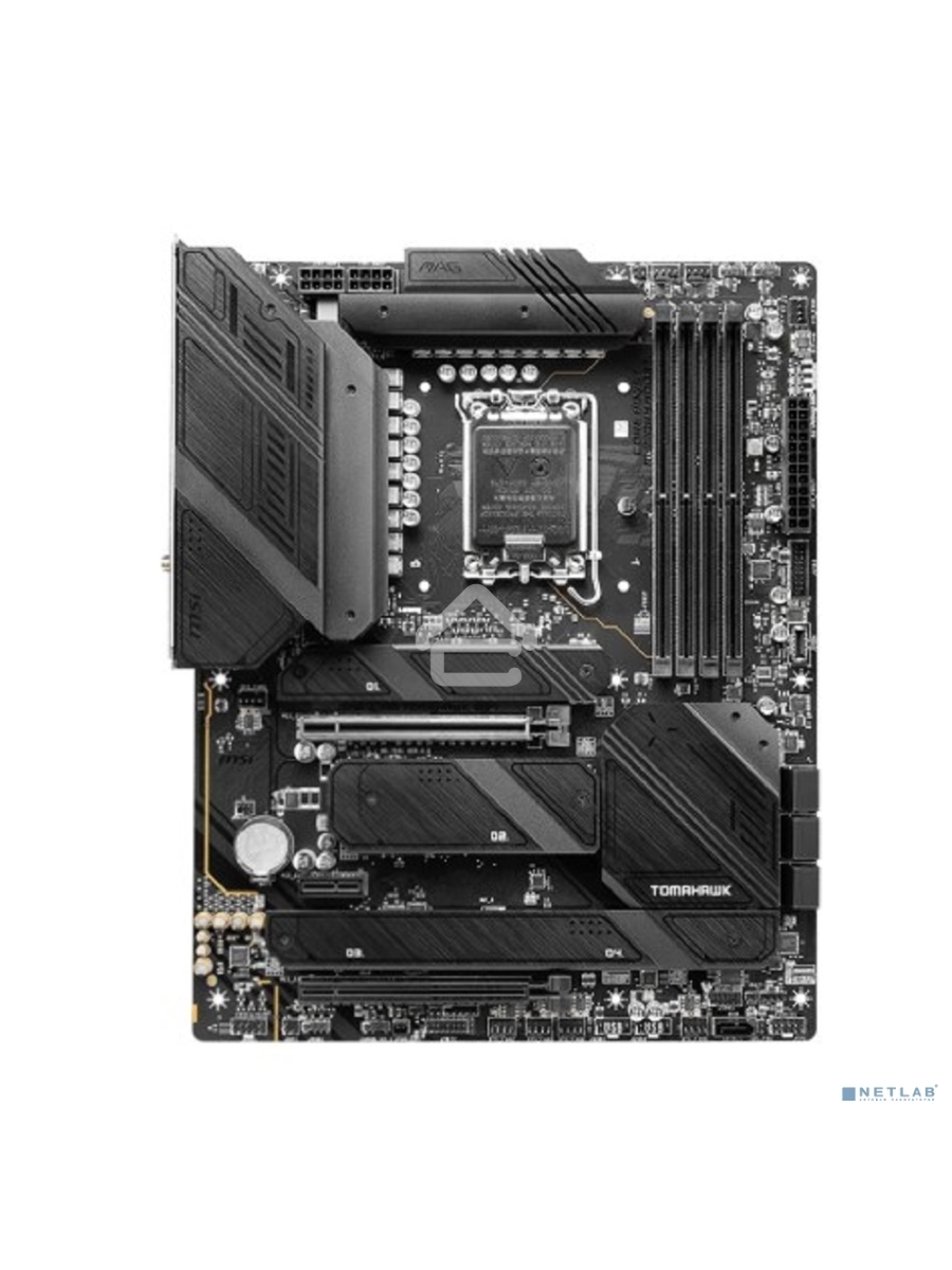 Материнская плата MSI MAG Z790 TOMAHAWK WIFI, LGA 1700, Intel Z790, 4xDDR5, 7xSATA, 4xM.2, 1xPCIe 4.0 x4, 1xPCIe 5.0 x16, 1xHDMI, 1xDP, 1x2.5Gb LAN, 4xUSB-A 3.2 Gen 1, 4xUSB-A 3.2 Gen 2, 1xUSB-C 3.2 Gen 2, 1xUSB-C 3.2 Gen 2x2, 5x3.5 мм, 7.1, Standard-ATX