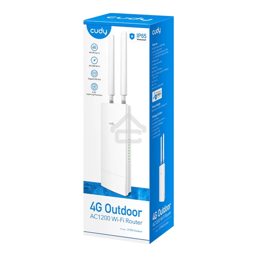 Точка доступа Outdoor 4G LTE Cat 6 AC1200 Wi-Fi Gigabit Router