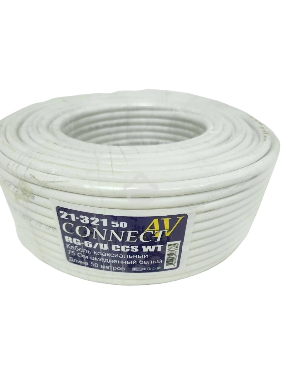 Кабель Premier CONNECT-AV RG-6/U CCS WT 50м. белый (21-321 50)