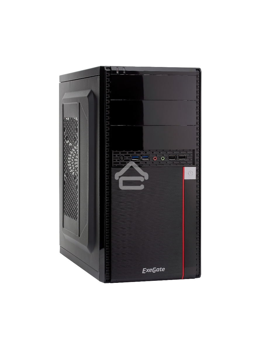Компьютерный корпус Minitower Exegate MA-371X Black, mATX <UN600, 120mm> 2*USB+2*USB3.0, Audio