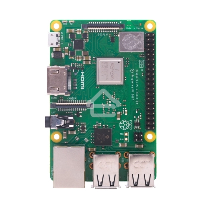 Компьютер Мини Raspberry Pi 3 Model B+ (RA433, E14 Version) Retail, 1GB RAM, Cortex-A53 (ARMv8) 64-bit SoC @ 1.4GHz Broadcom BCM2837B0 CPU, WiFi, Bluetooth, 40-pin extended GPIO, 4x USB 2.0, HDMI, CSI camera port, DSI displ.port, MicroSD port (137-3331), 