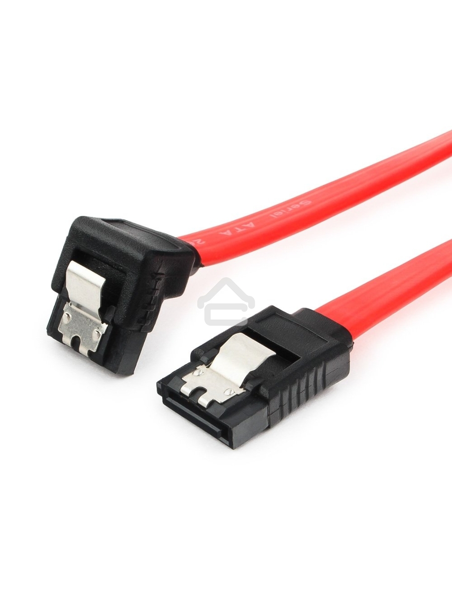 Кабель интерфейсный SATA Cablexpert CC-SATAM-DATA90-0.8M, 80см, угловой разъем, 7pin/7pin, защелка, пакет