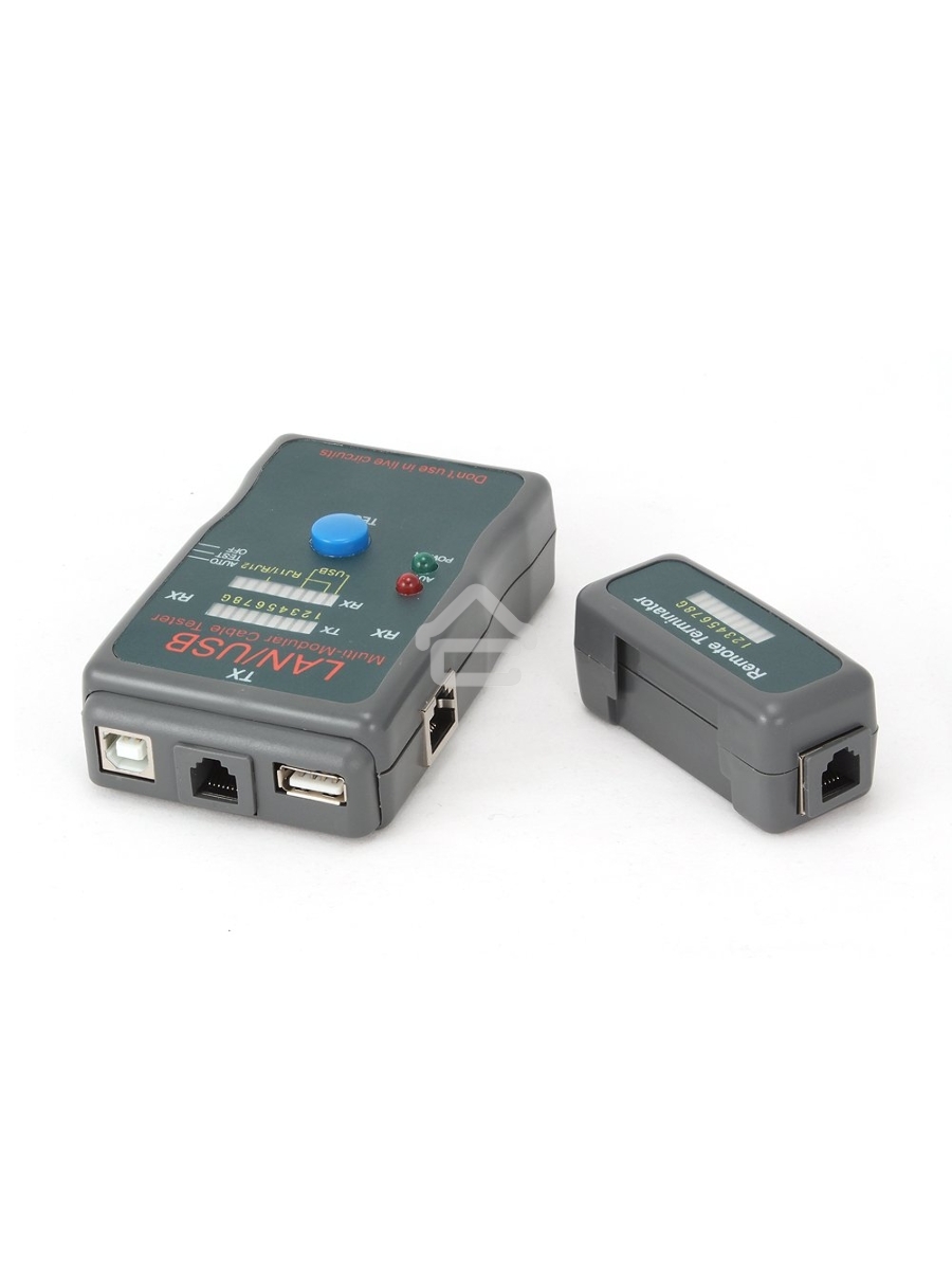 Тестер LAN Cablexpert NCT-2, 100/1000 Base-TX, для UTP, STP, RJ-11, USB-кабеля