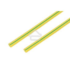 Термоусаживаемая трубка Rexant 10,0/5,0 мм, желто-зеленая, упаковка 50 шт. по 1 м