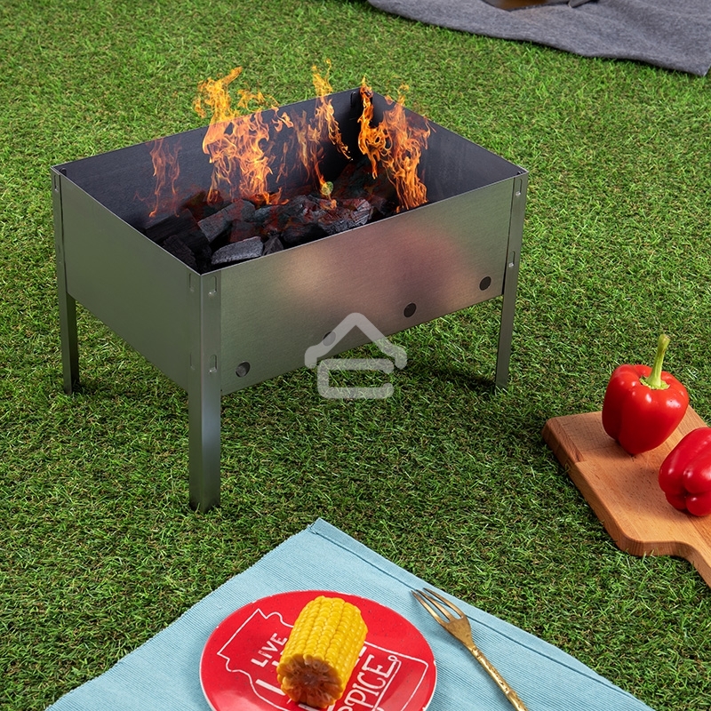 Мангал сборный со складным дном в пленке Сокол