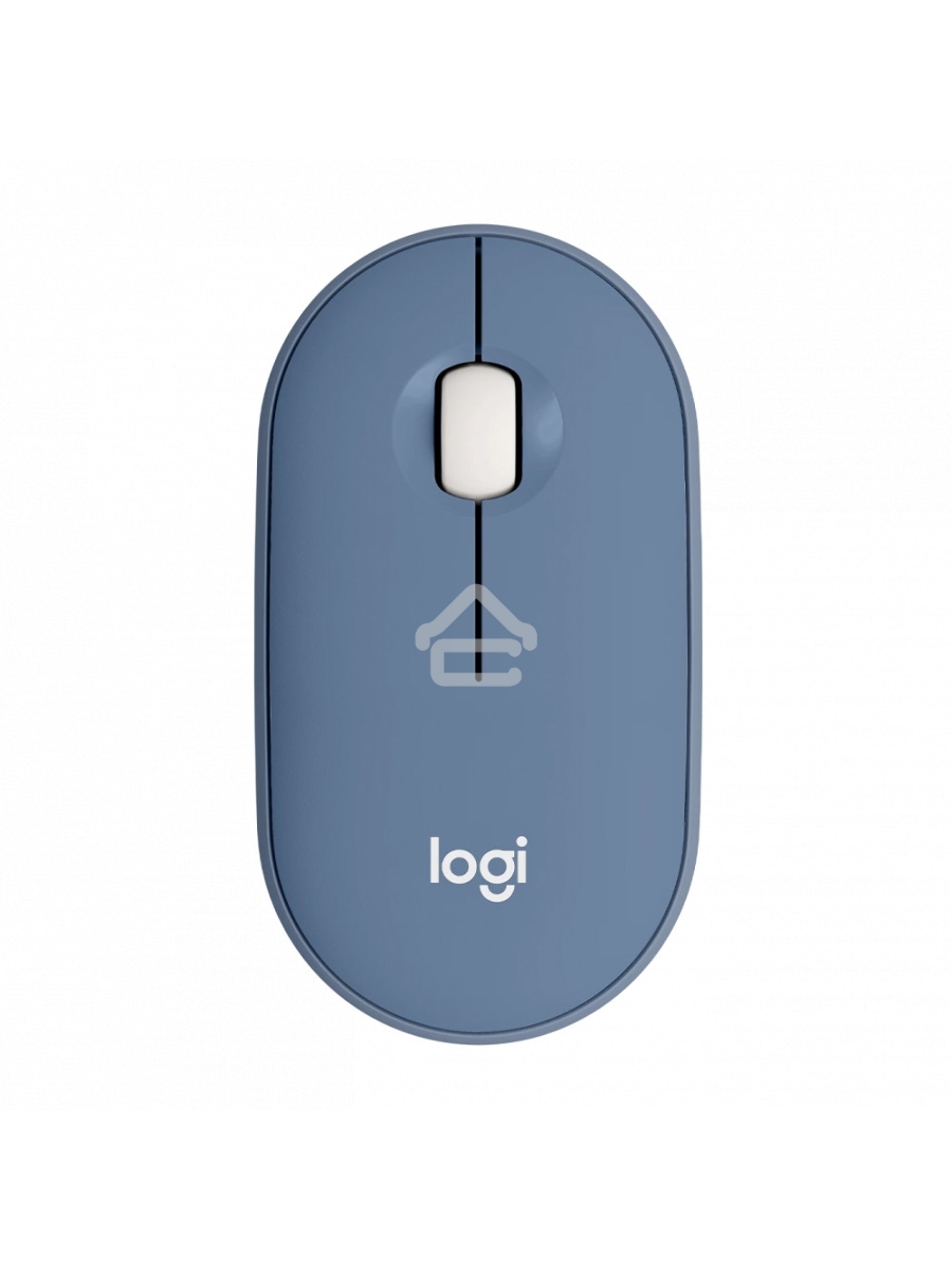 Мышь беспроводная Logitech Pebble M350 синий, 1000 dpi, радиоканал, Bluetooth, USB, кнопки - 3